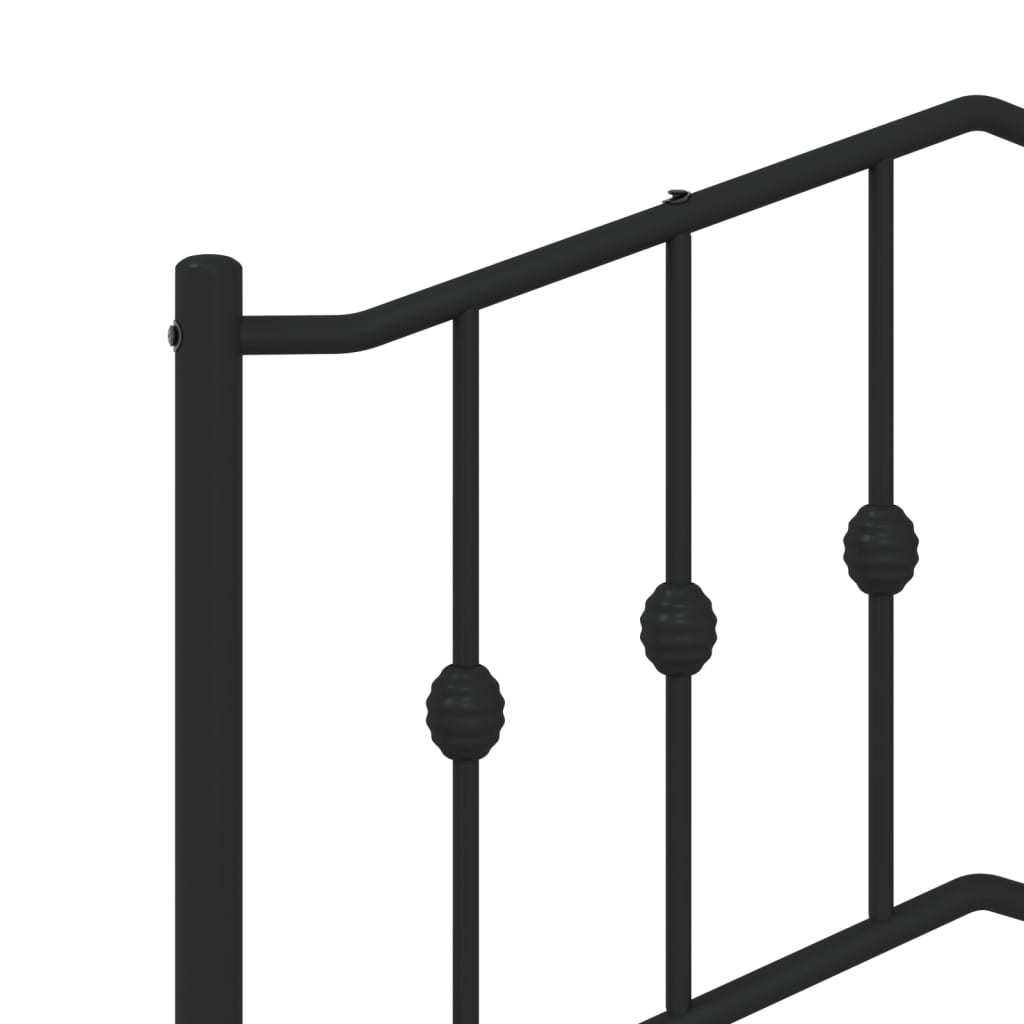 Metal Headboard Black 180 cm