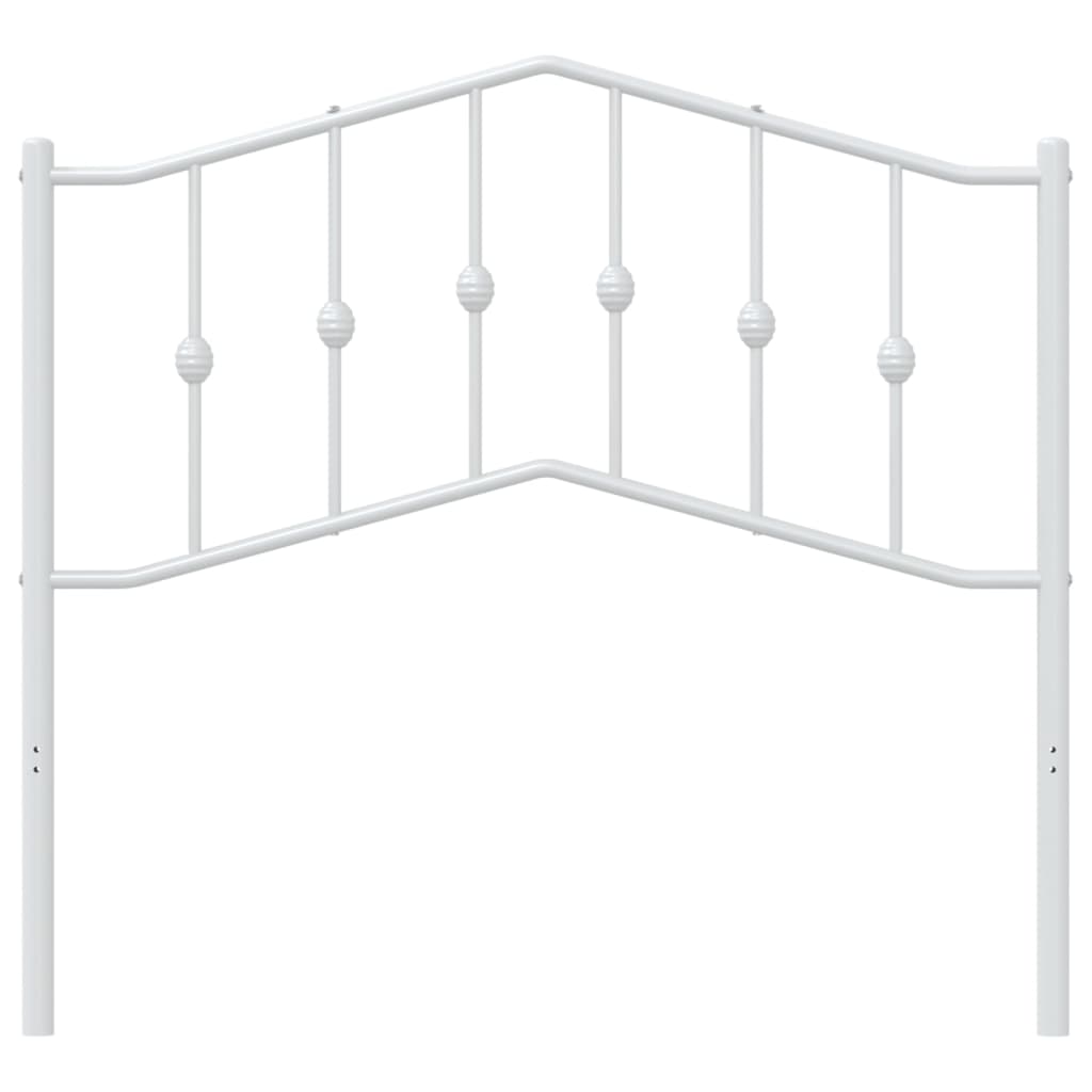 Metal Headboard White 100 cm