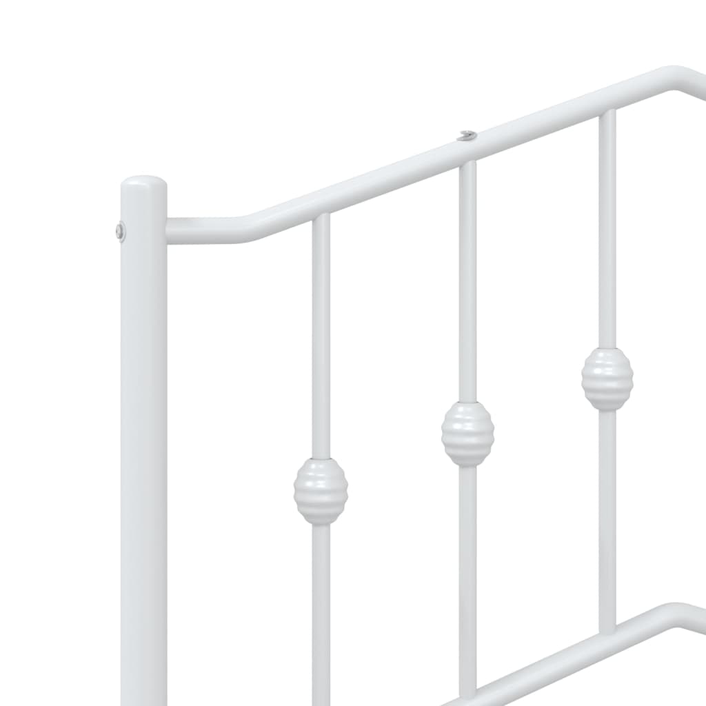 Metal Headboard White 100 cm