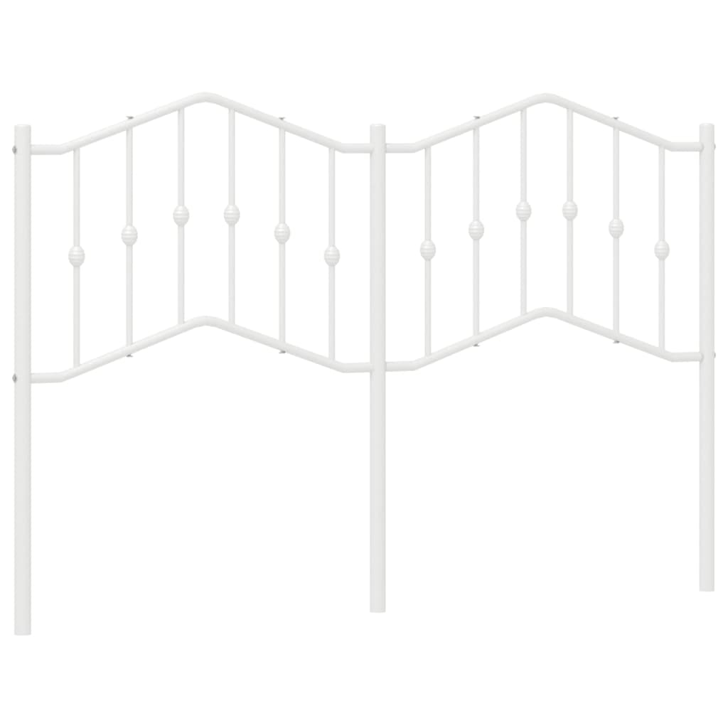 Metal Headboard White 135 cm
