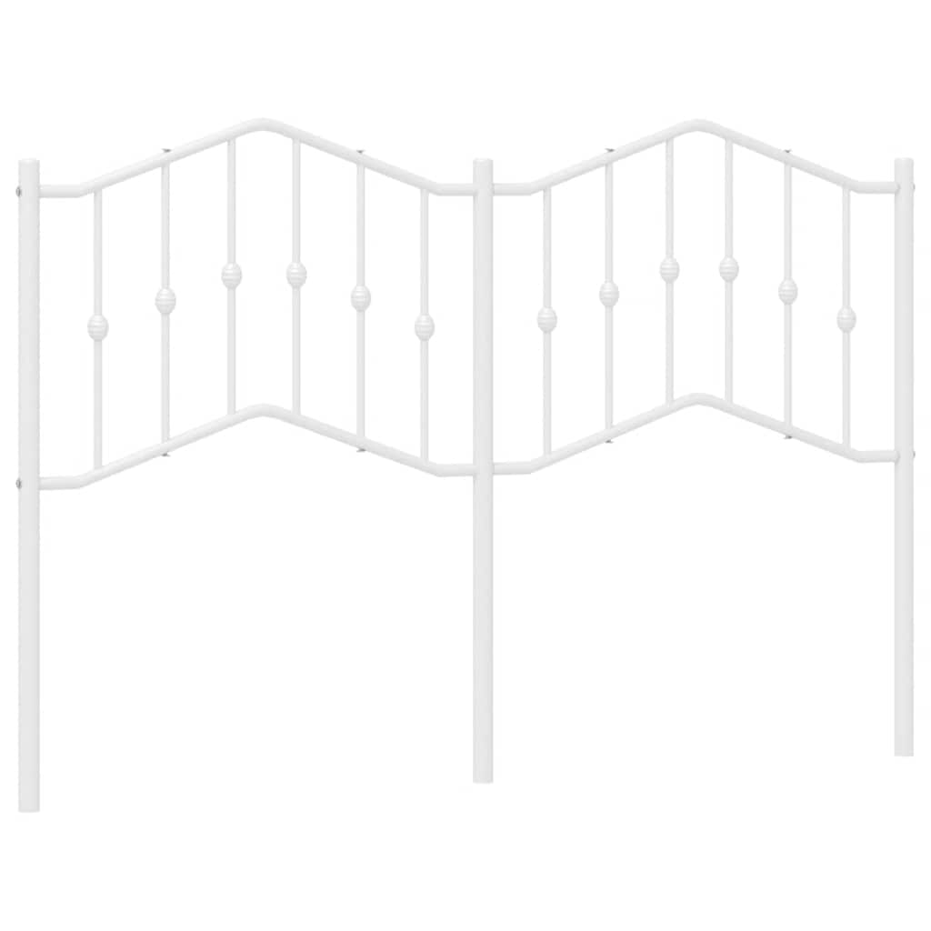 Metal Headboard White 150 cm