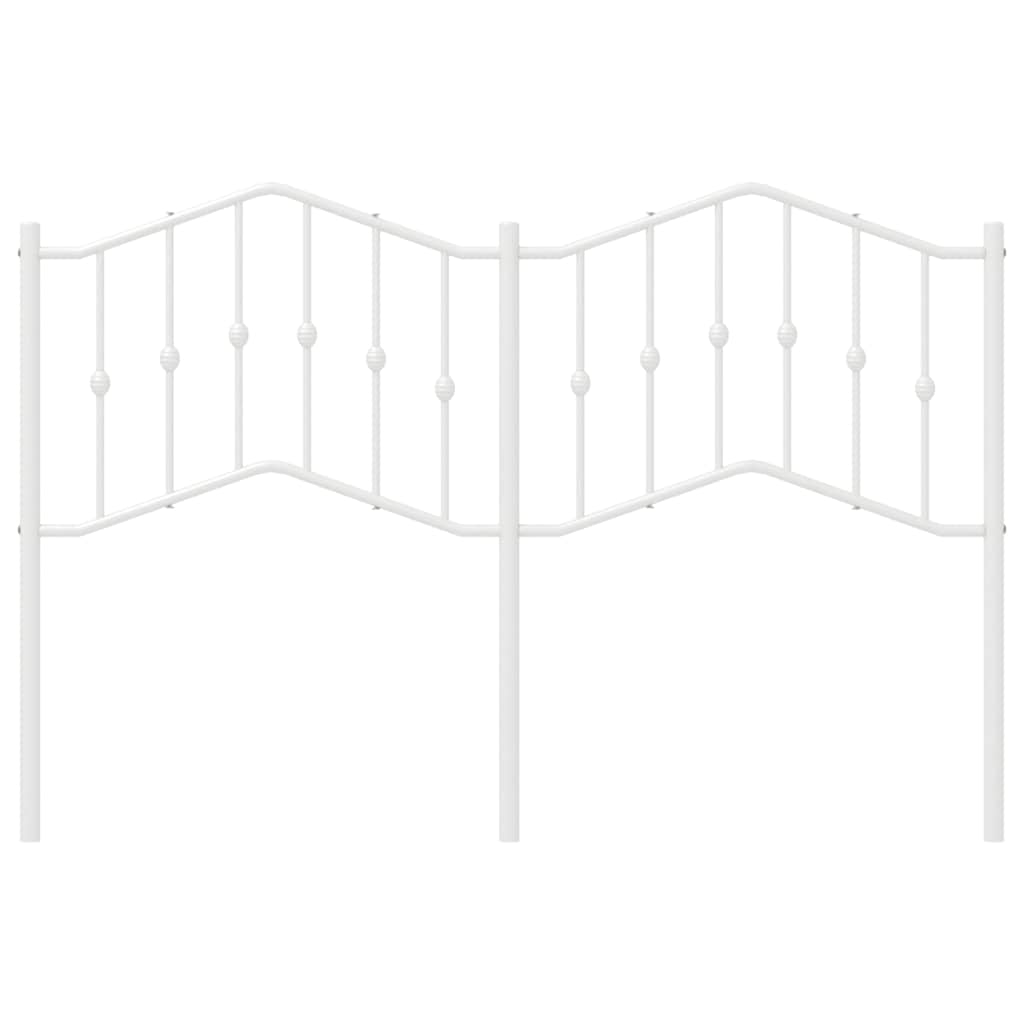 Metal Headboard White 150 cm