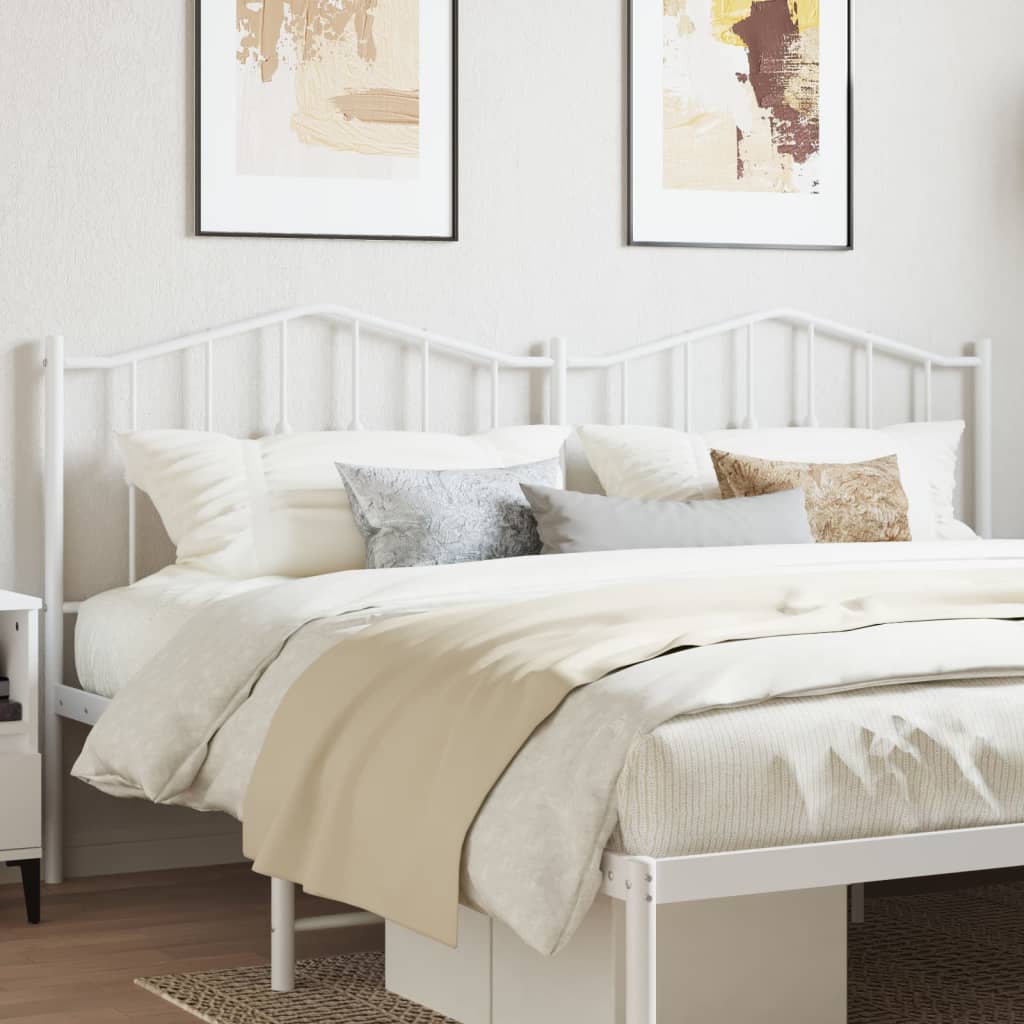 Metal Headboard White 180 cm