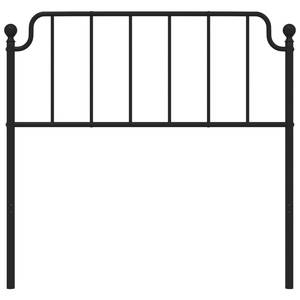 Metal Headboard Black 100 cm