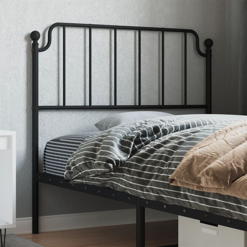Metal Headboard Black 100 cm