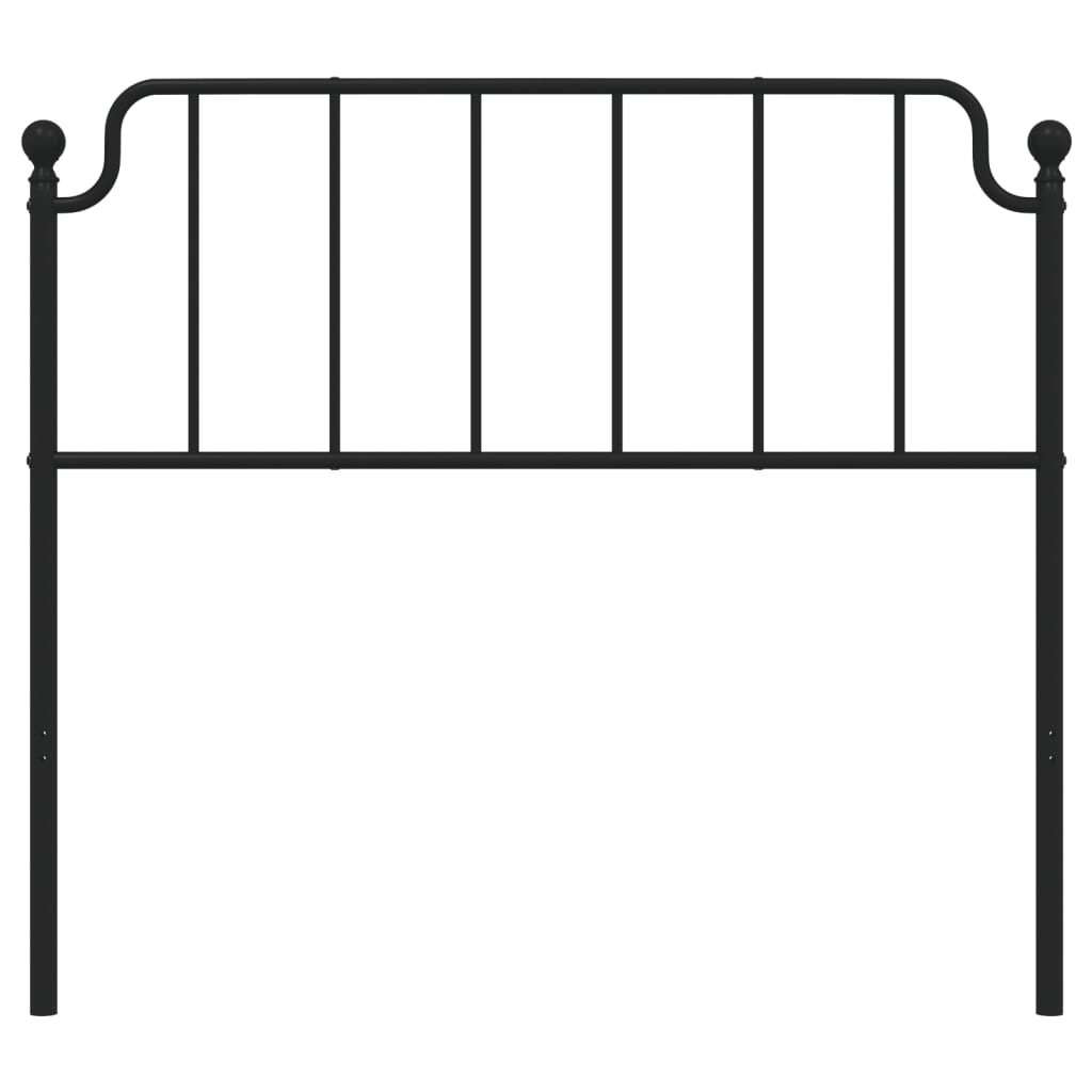 Metal Headboard Black 107 cm