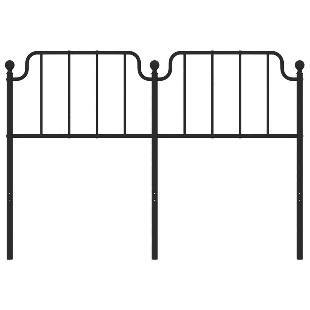 Metal Headboard Black 150 cm