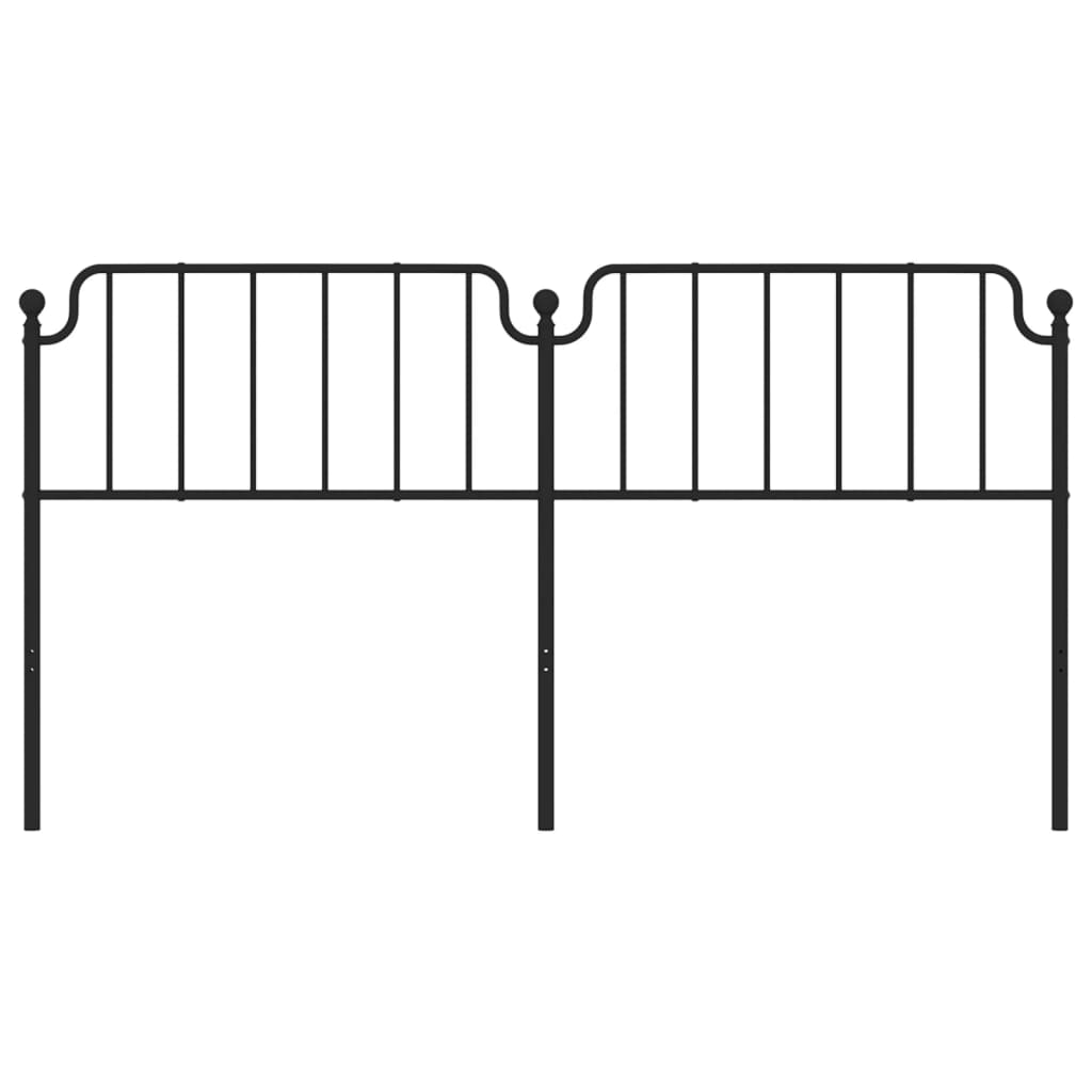 Metal Headboard Black 180 cm