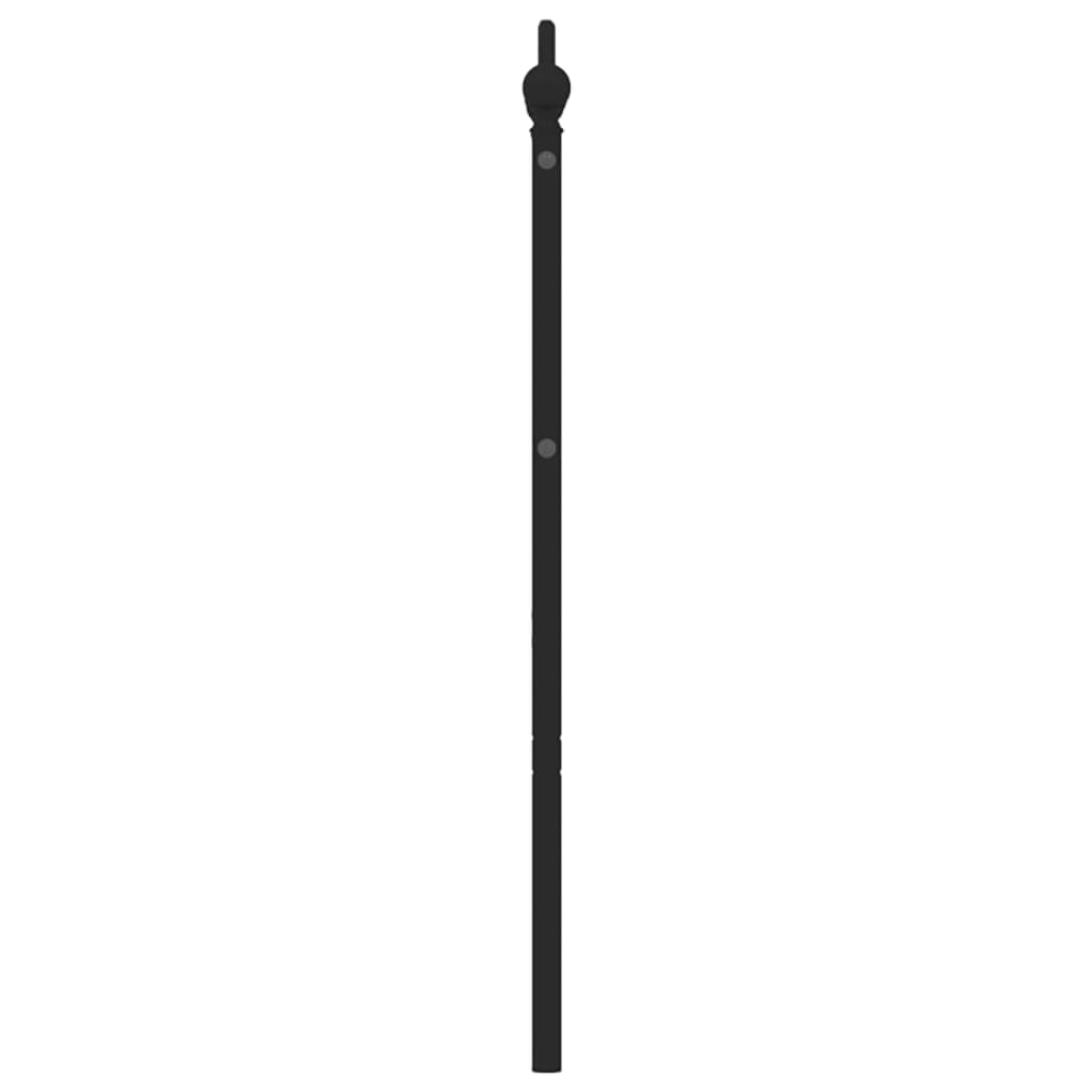 Metal Headboard Black 180 cm