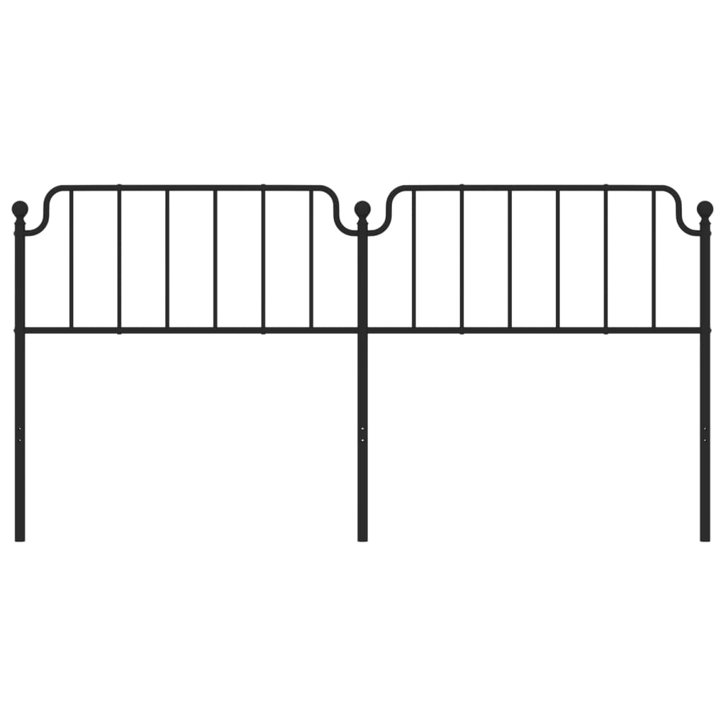 Metal Headboard Black 193 cm