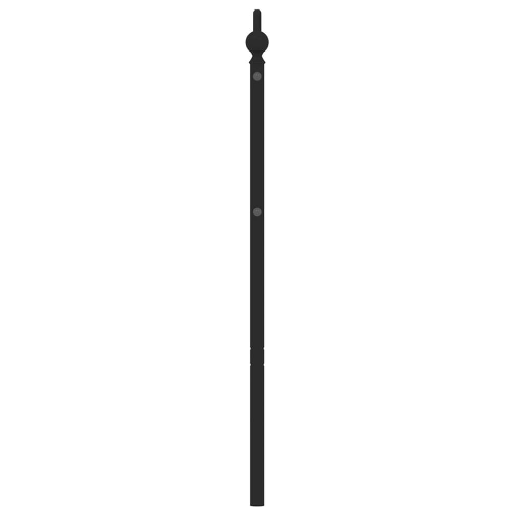 Metal Headboard Black 200 cm