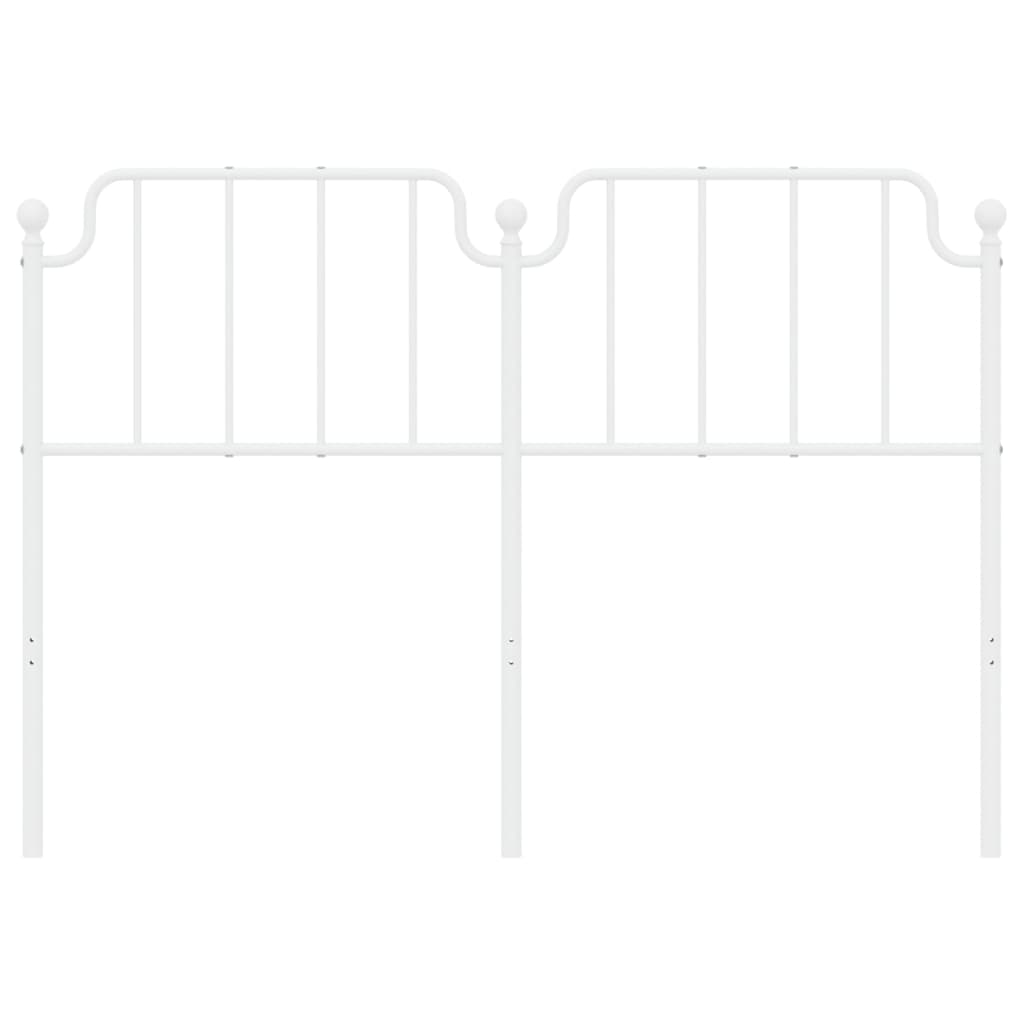 Metal Headboard White 135 cm