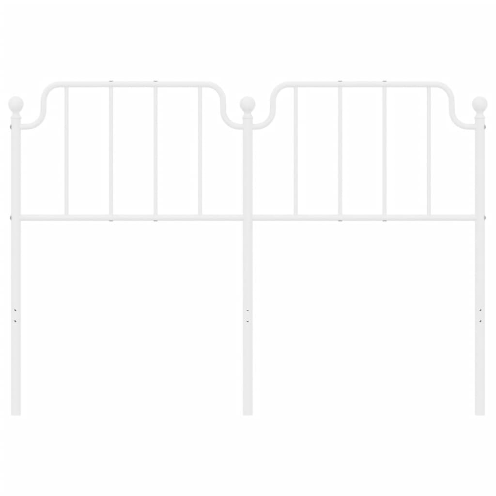Metal Headboard White 150 cm