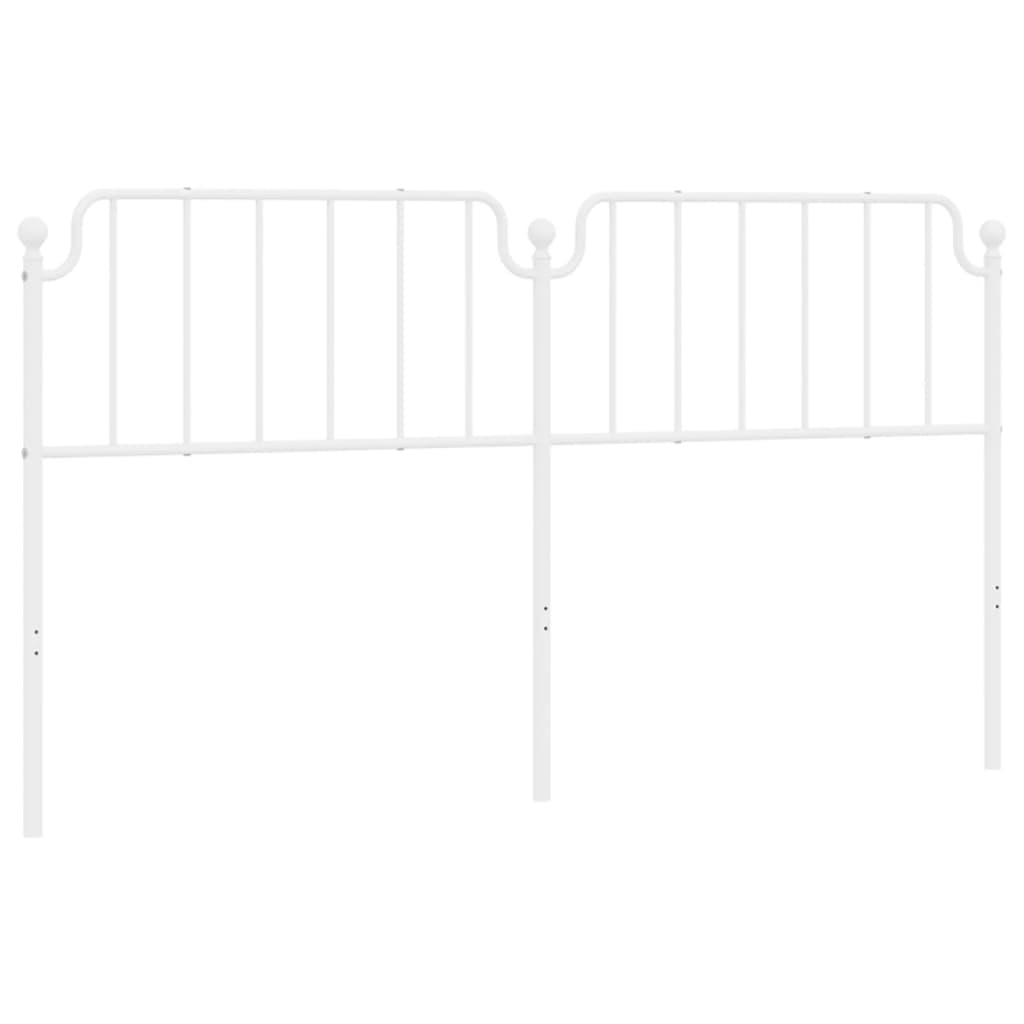 Metal Headboard White 180 cm