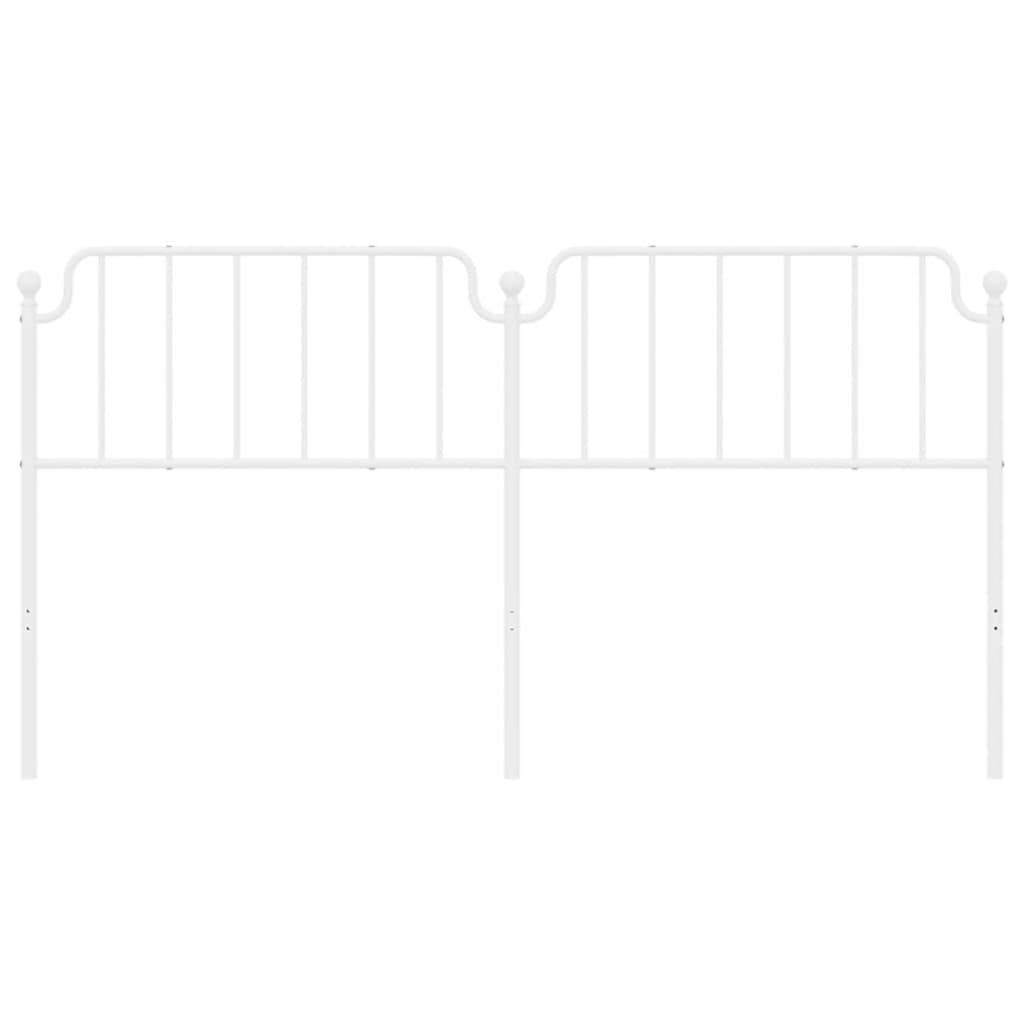 Metal Headboard White 180 cm