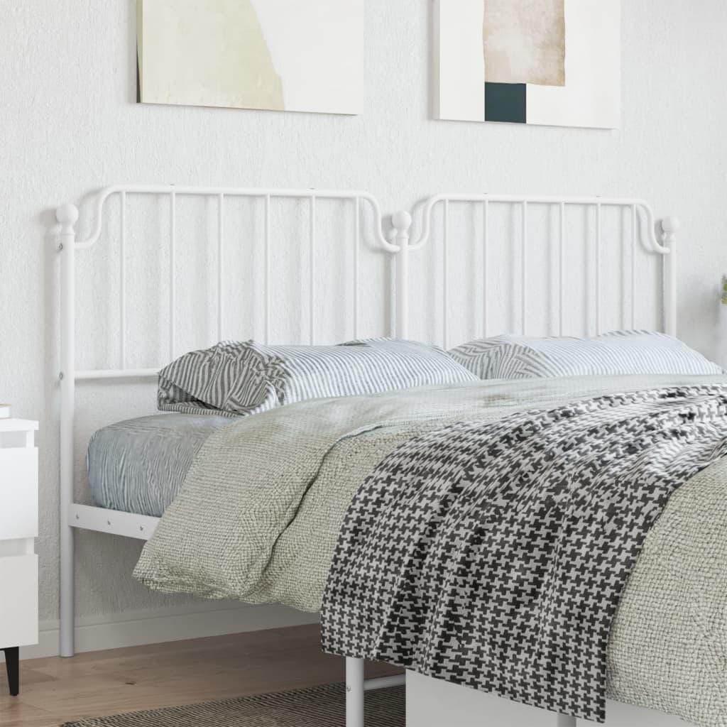 Metal Headboard White 180 cm