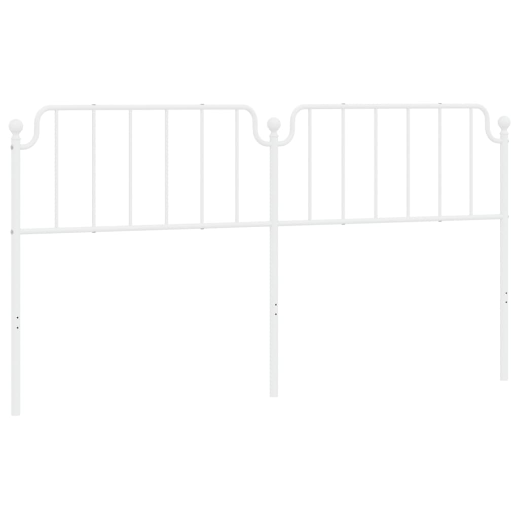 Metal Headboard White 193 cm