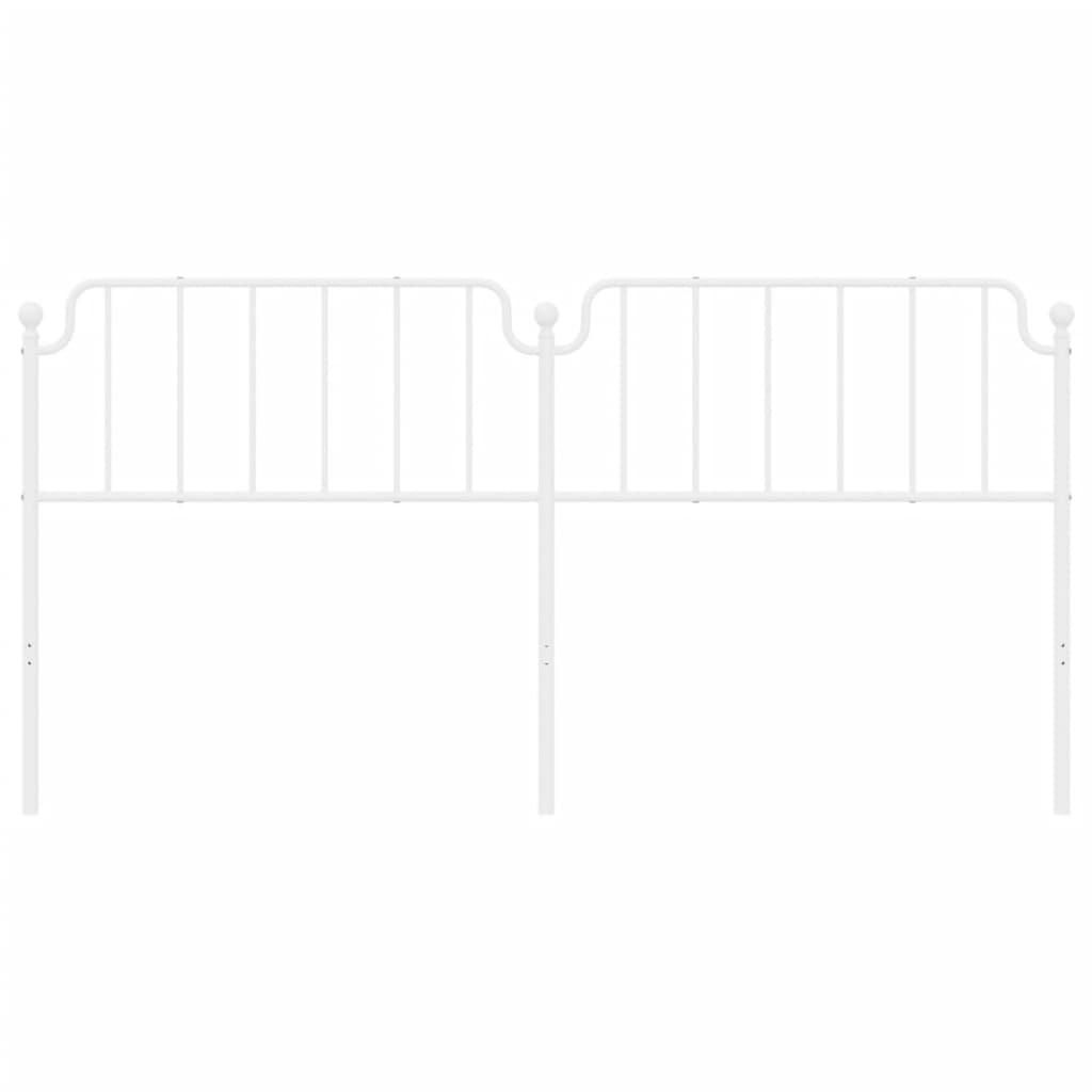 Metal Headboard White 193 cm