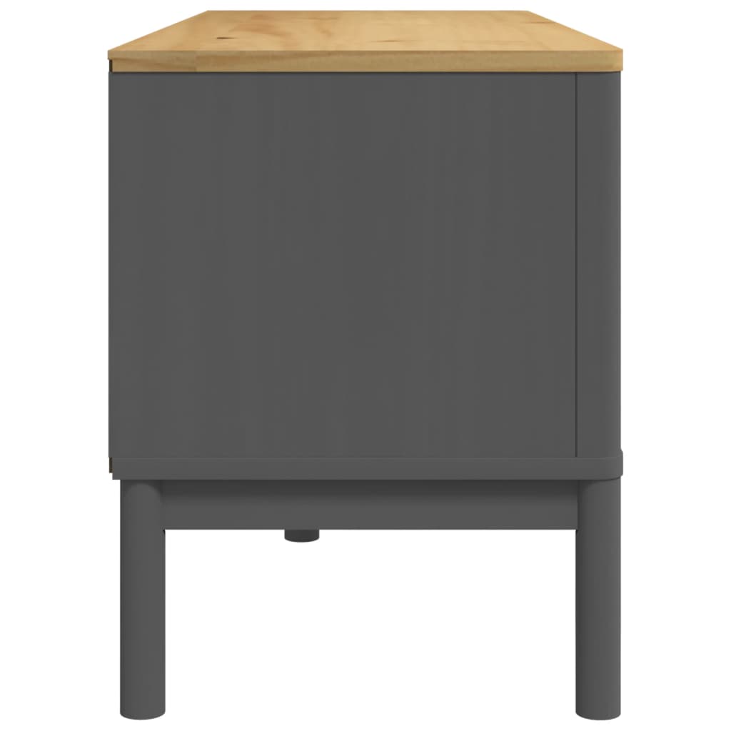 TV Cabinet FLORO Grey 114x43x55 cm Solid Pine Wood