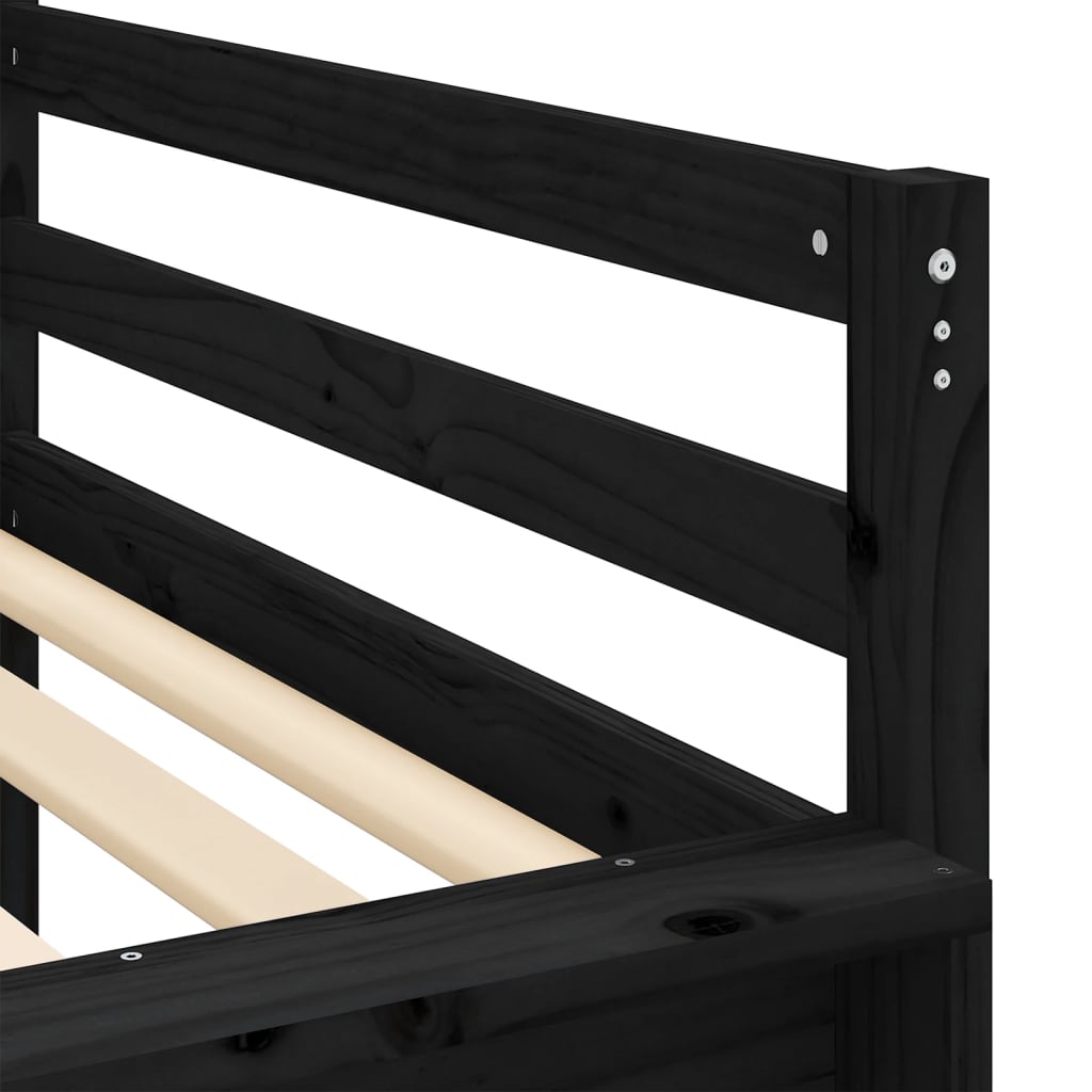 Kids' Loft Bed with Tower without Mattress Pink 80x200 cm