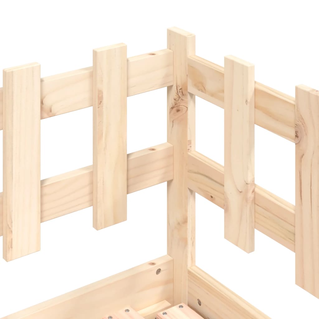 Pull-out Day Bed without Mattress  2x(80x200) cm Solid Wood