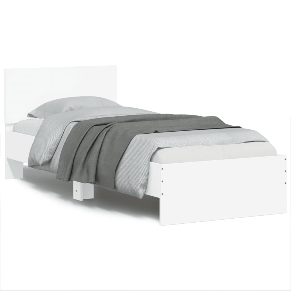 Modern Wooden Single Size 90cm Bed Frame Base With Headboard Wood Beds
