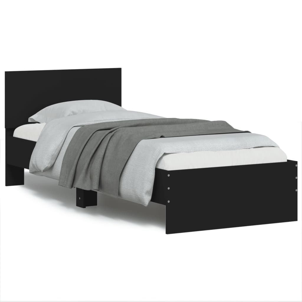 Modern Wooden Single Size 90cm Bed Frame Base With Headboard Wood Beds