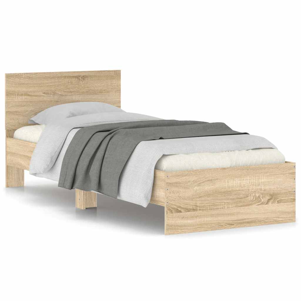 Modern Wooden Single Size 90cm Bed Frame Base With Headboard Wood Beds