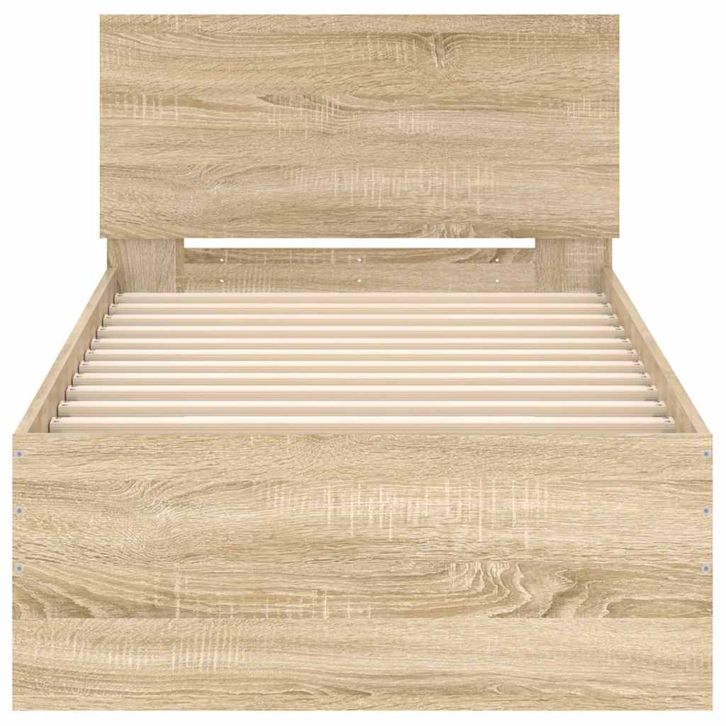 Modern Wooden Single Size 90cm Bed Frame Base With Headboard Wood Beds