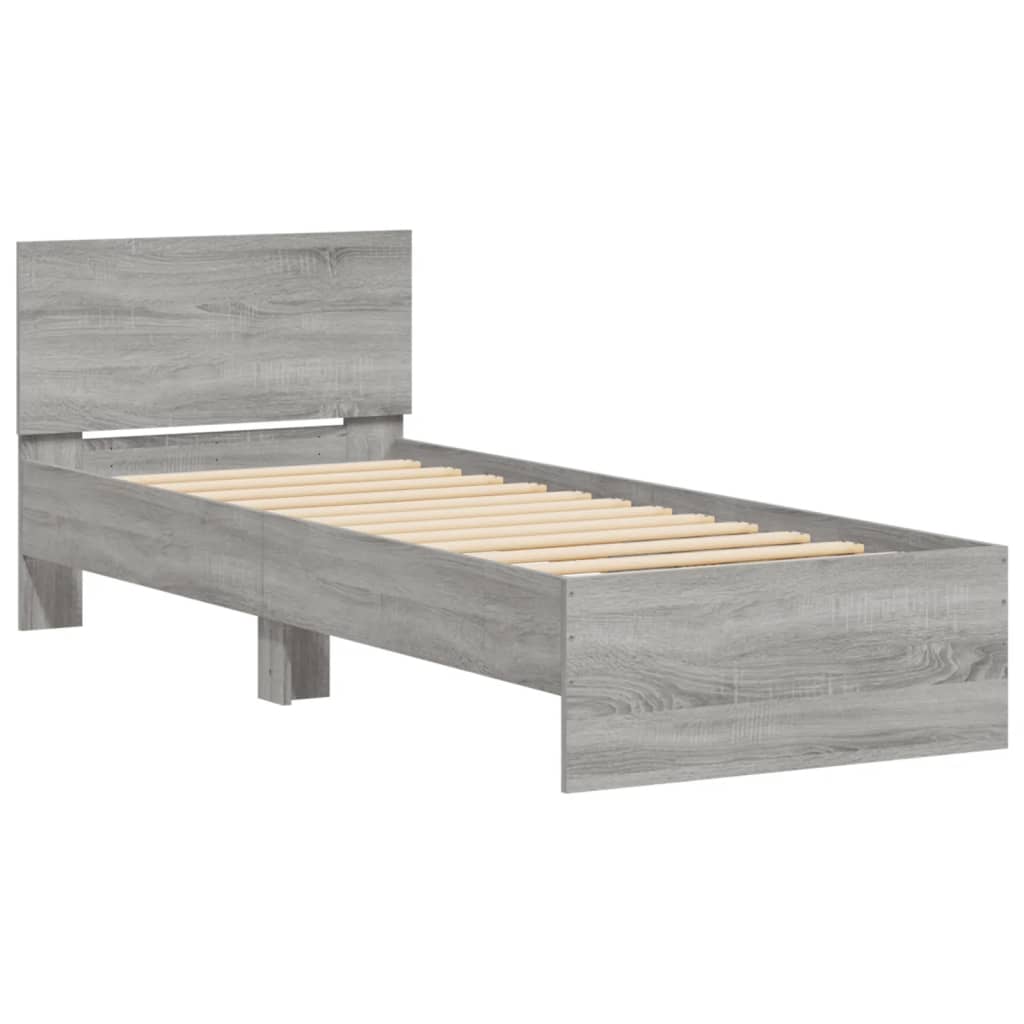 Modern Wooden Single Size 90cm Bed Frame Base With Headboard Wood Beds