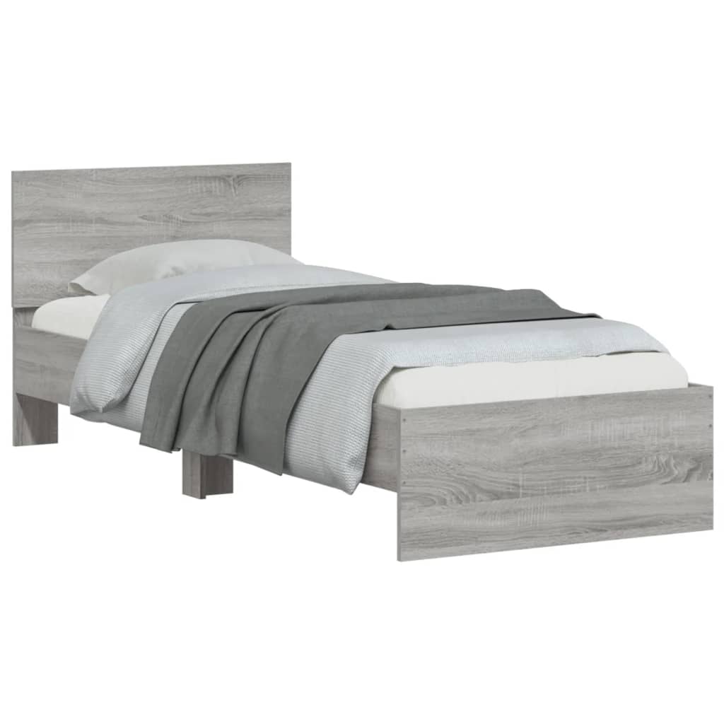 Modern Wooden Single Size 90cm Bed Frame Base With Headboard Wood Beds