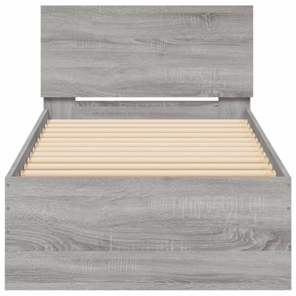 Modern Wooden Single Size 90cm Bed Frame Base With Headboard Wood Beds