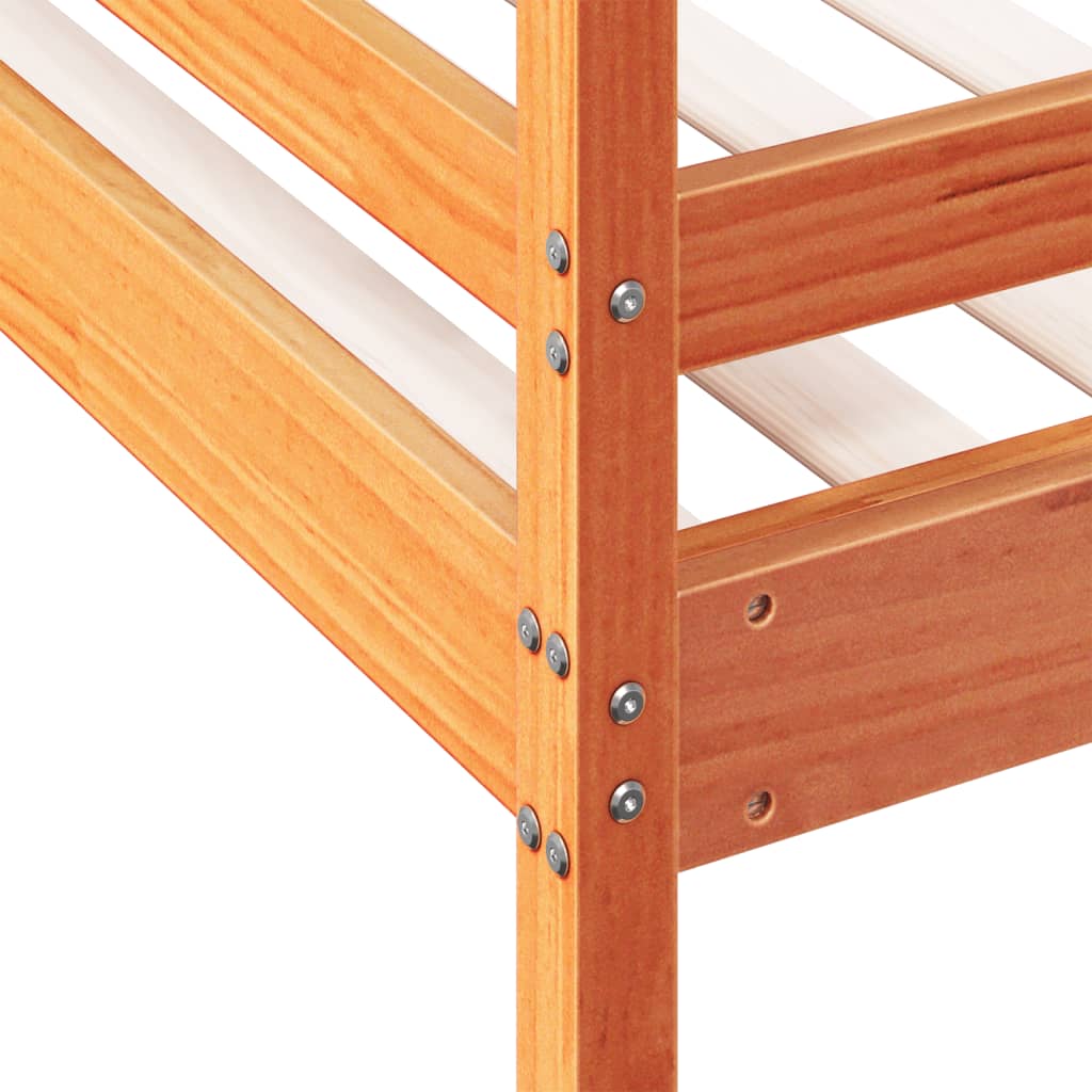 Bunk Bed without Mattress 80x200/120x200 cm Wax Brown Solid Wood