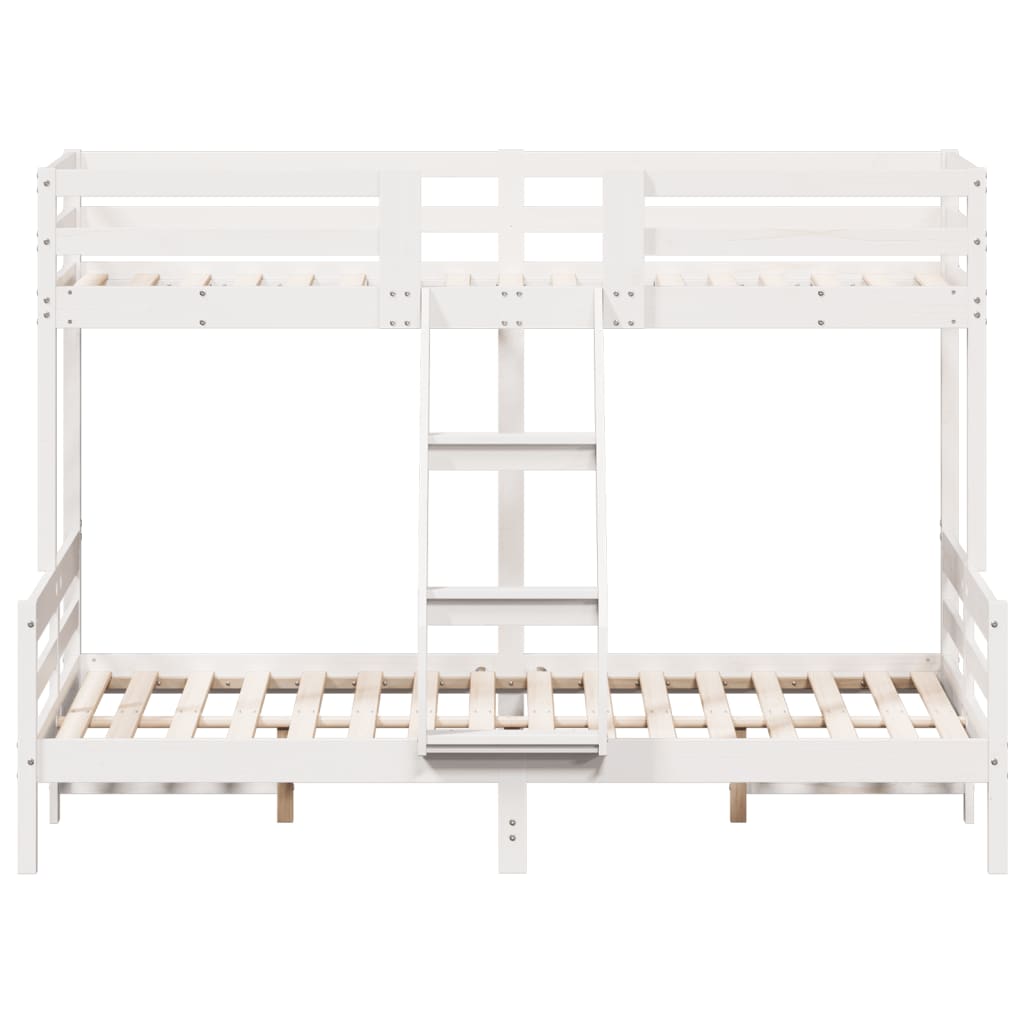 Bunk Bed without Mattress 90x200/140x200 cm White Solid Wood