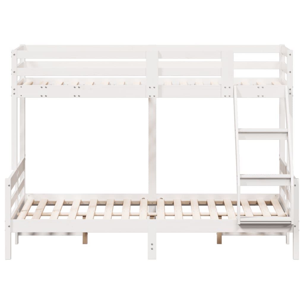 Bunk Bed without Mattress 80x200/140x200 cm White Solid Wood