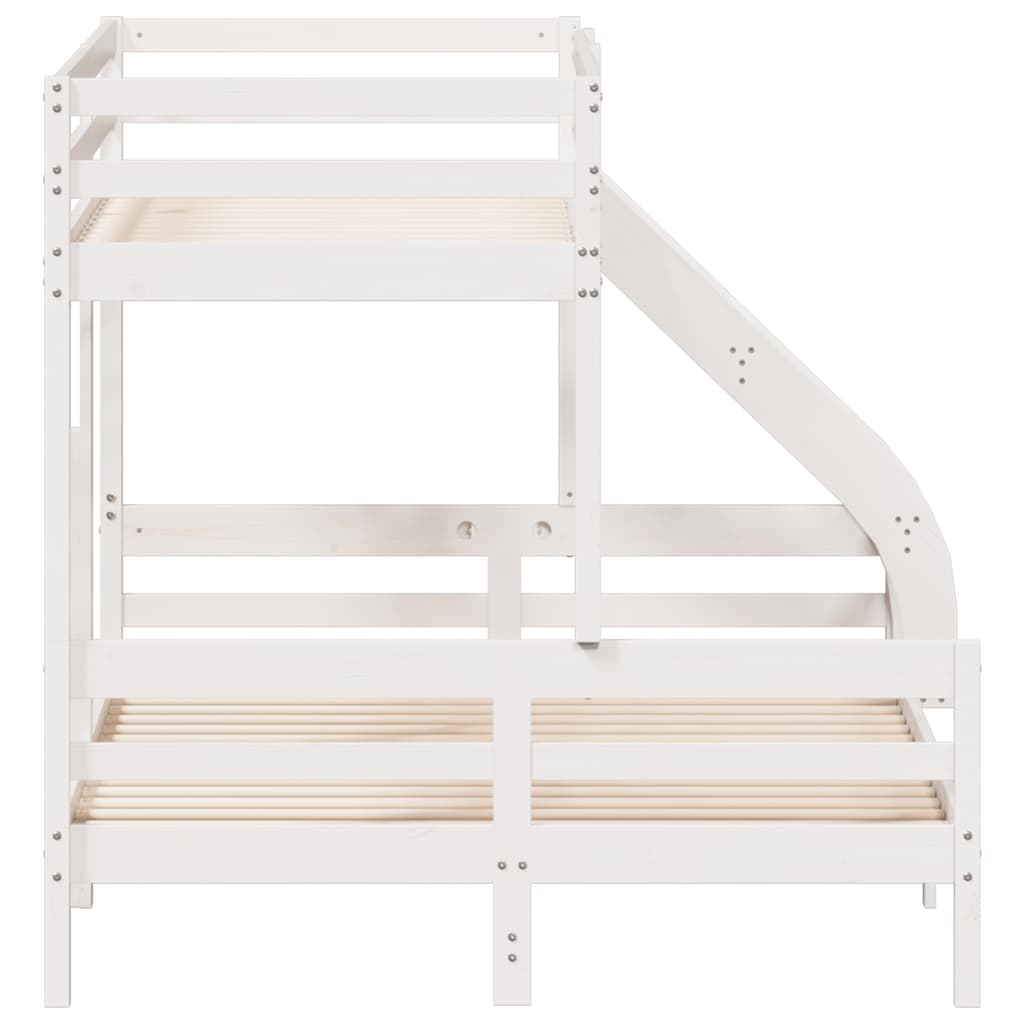Bunk Bed without Mattress 80x200/140x200 cm White Solid Wood