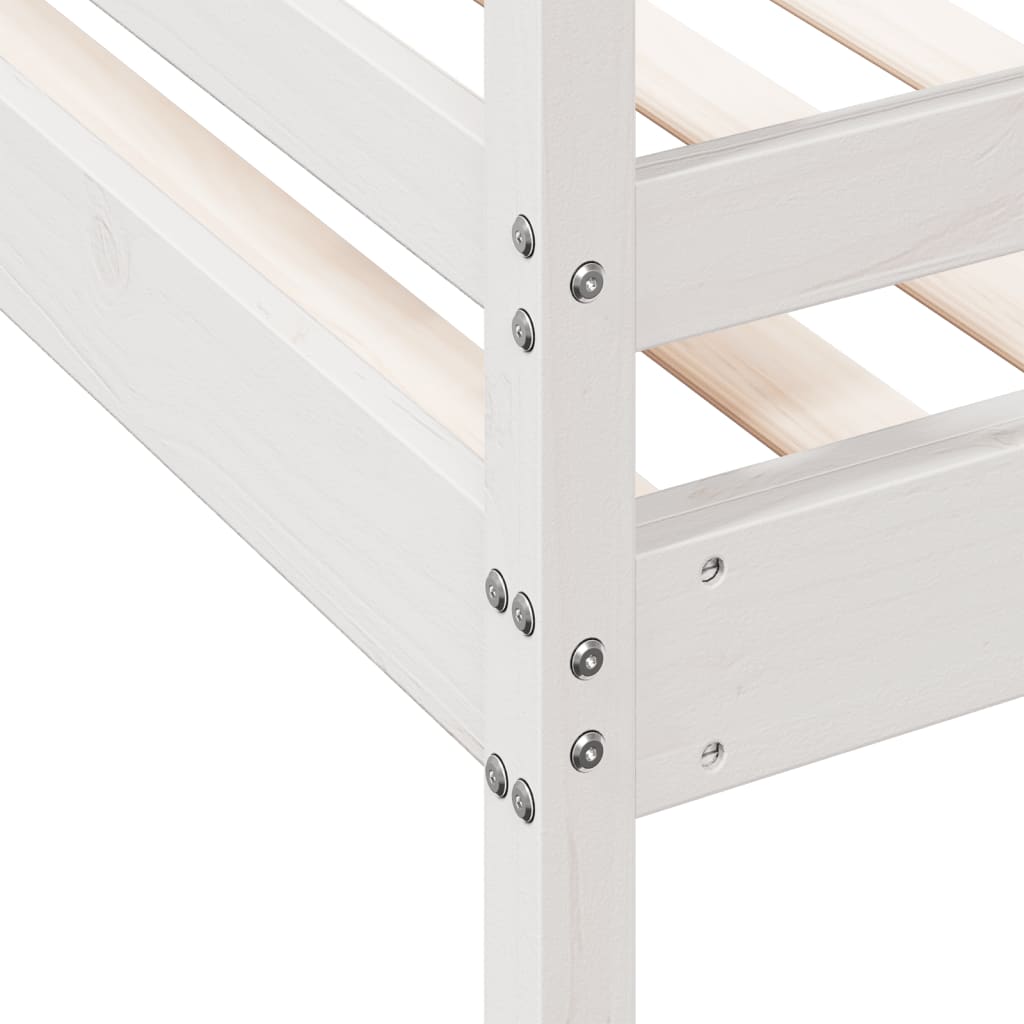 Bunk Bed without Mattress 80x200/140x200 cm White Solid Wood