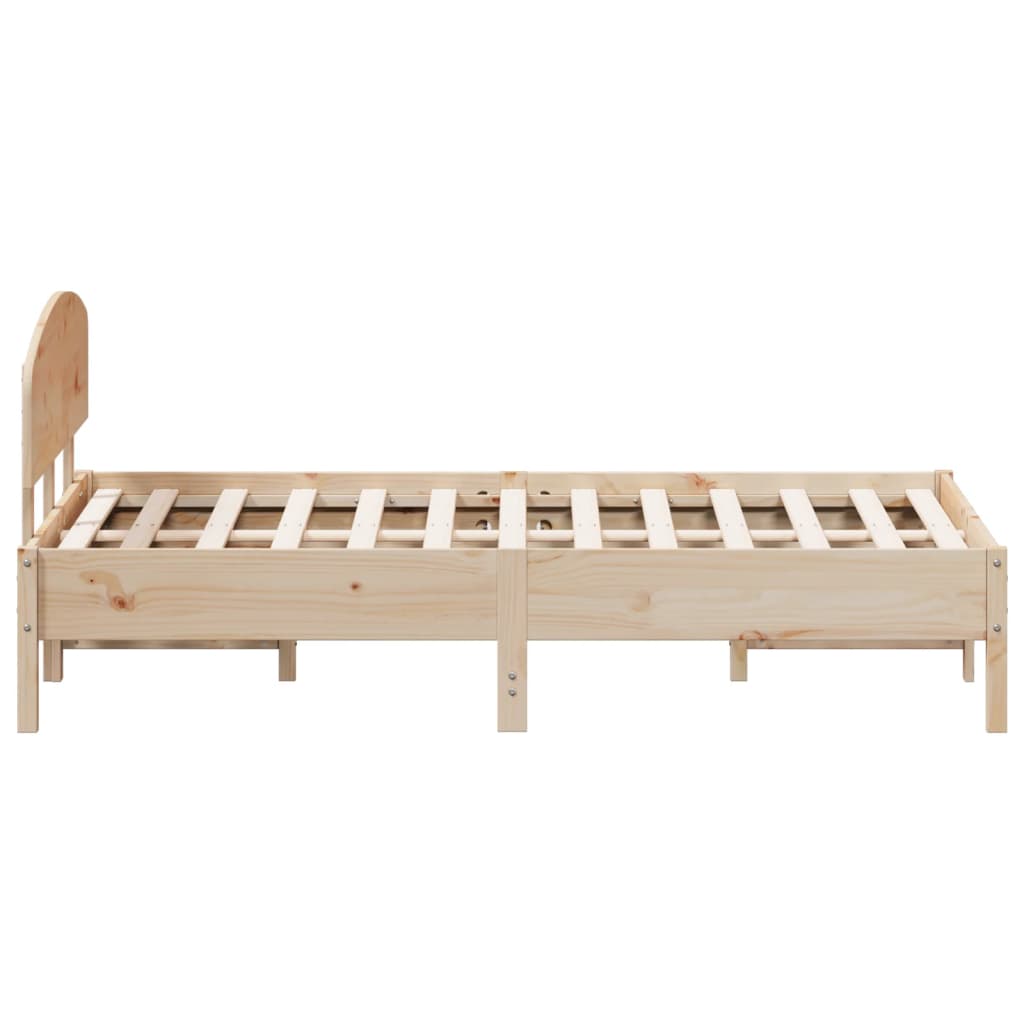Bed Frame without Mattress 120x190 cm Small Double Solid Wood Pine