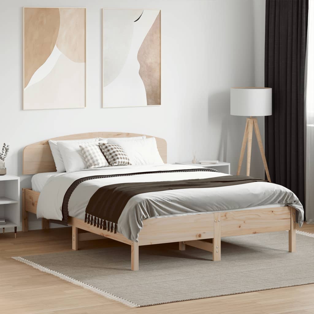 Bed Frame without Mattress 120x190 cm Small Double Solid Wood Pine