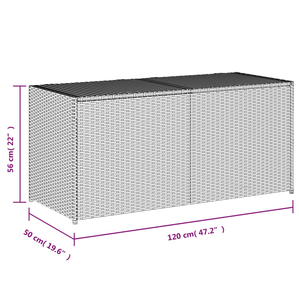 Outdoor Patio Poly Rattan 238L Garden Storage Box Cushion Boxes Cabinet Unit