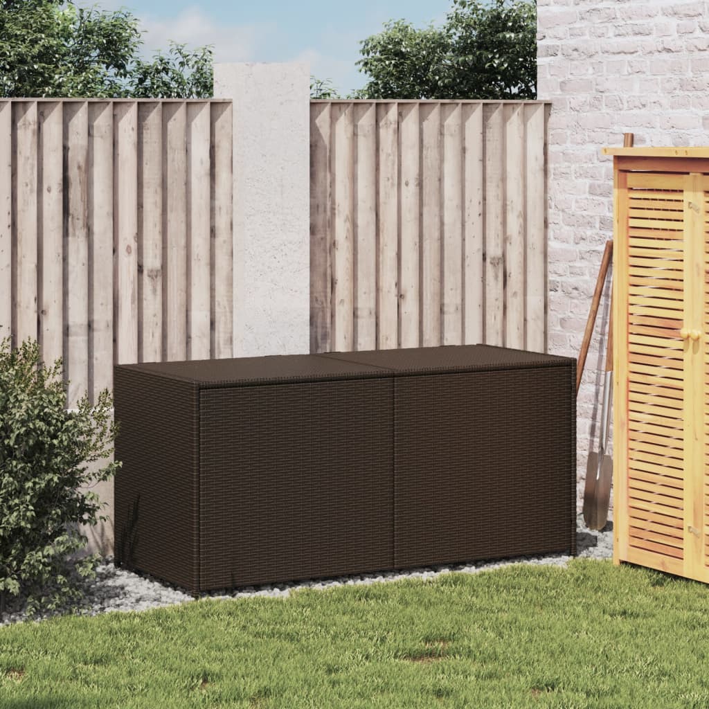 Outdoor Patio Poly Rattan 238L Garden Storage Box Cushion Boxes Cabinet Unit