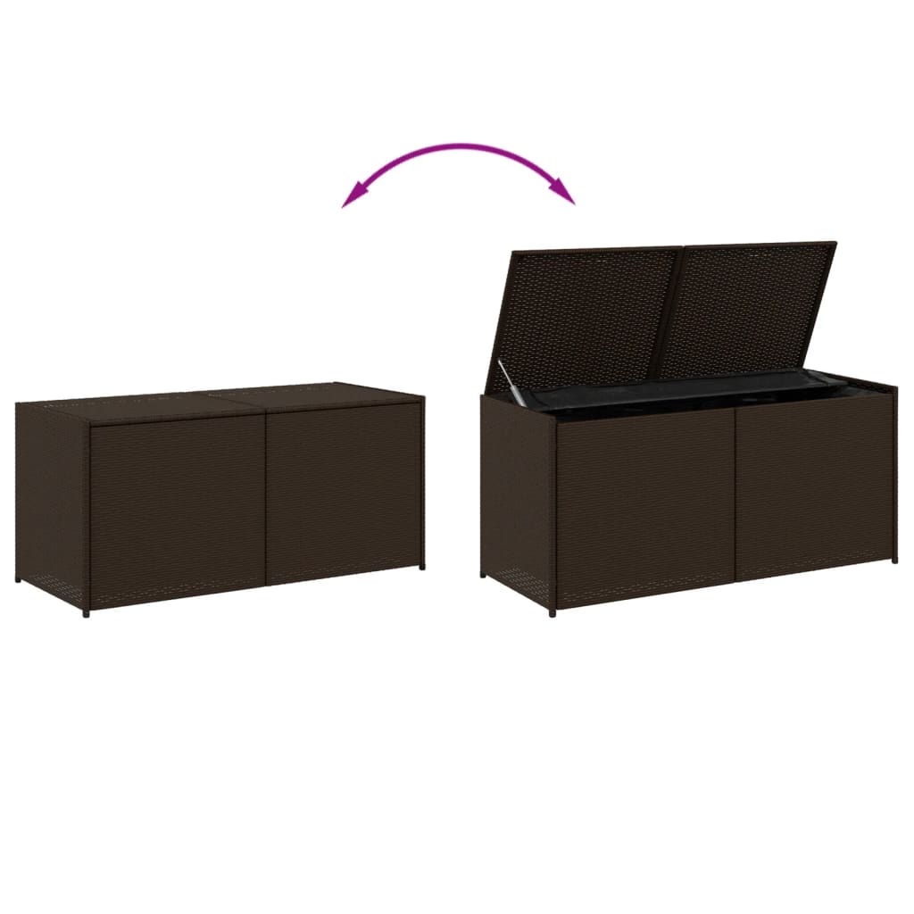 Outdoor Patio Poly Rattan 238L Garden Storage Box Cushion Boxes Cabinet Unit