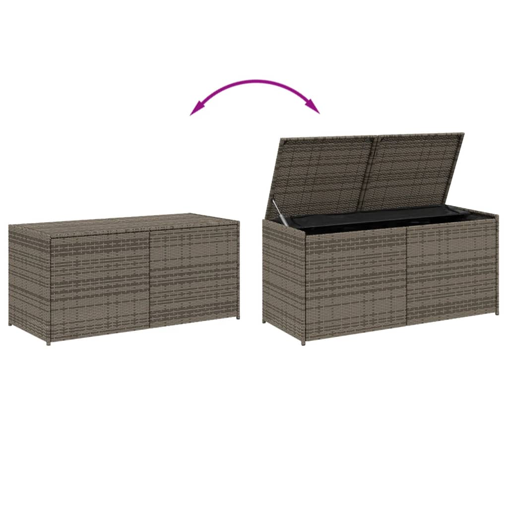 Outdoor Patio Poly Rattan 238L Garden Storage Box Cushion Boxes Cabinet Unit