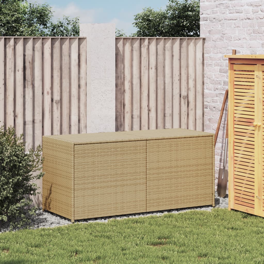 Outdoor Patio Poly Rattan 238L Garden Storage Box Cushion Boxes Cabinet Unit