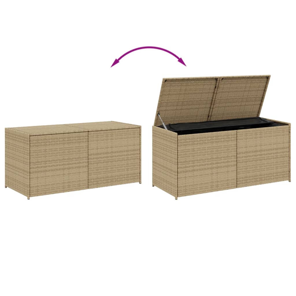 Outdoor Patio Poly Rattan 238L Garden Storage Box Cushion Boxes Cabinet Unit