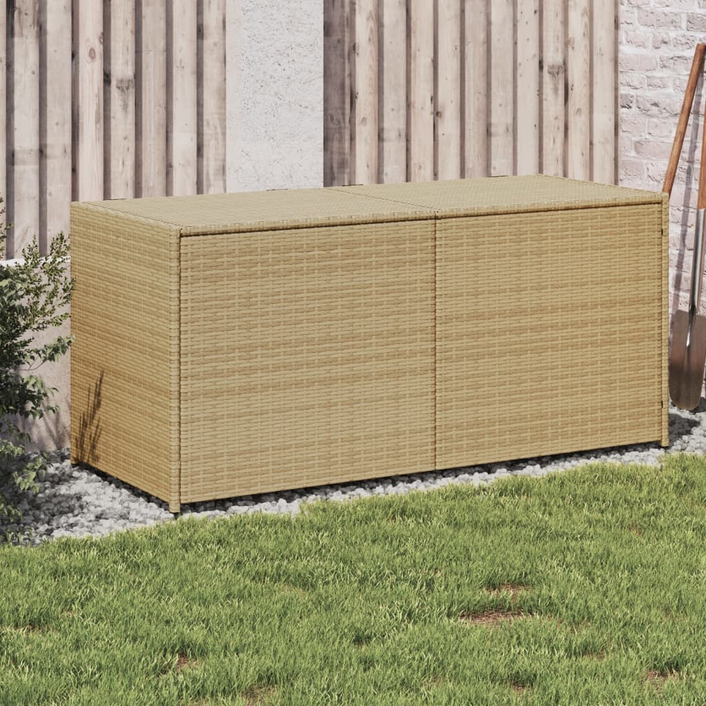 Outdoor Patio Poly Rattan 238L Garden Storage Box Cushion Boxes Cabinet Unit