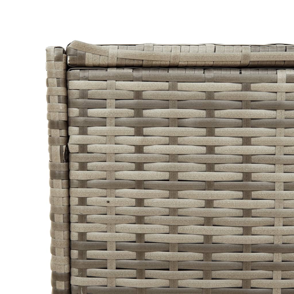 Outdoor Patio Poly Rattan 283L Garden Storage Box With Wheels Cushion Boxes