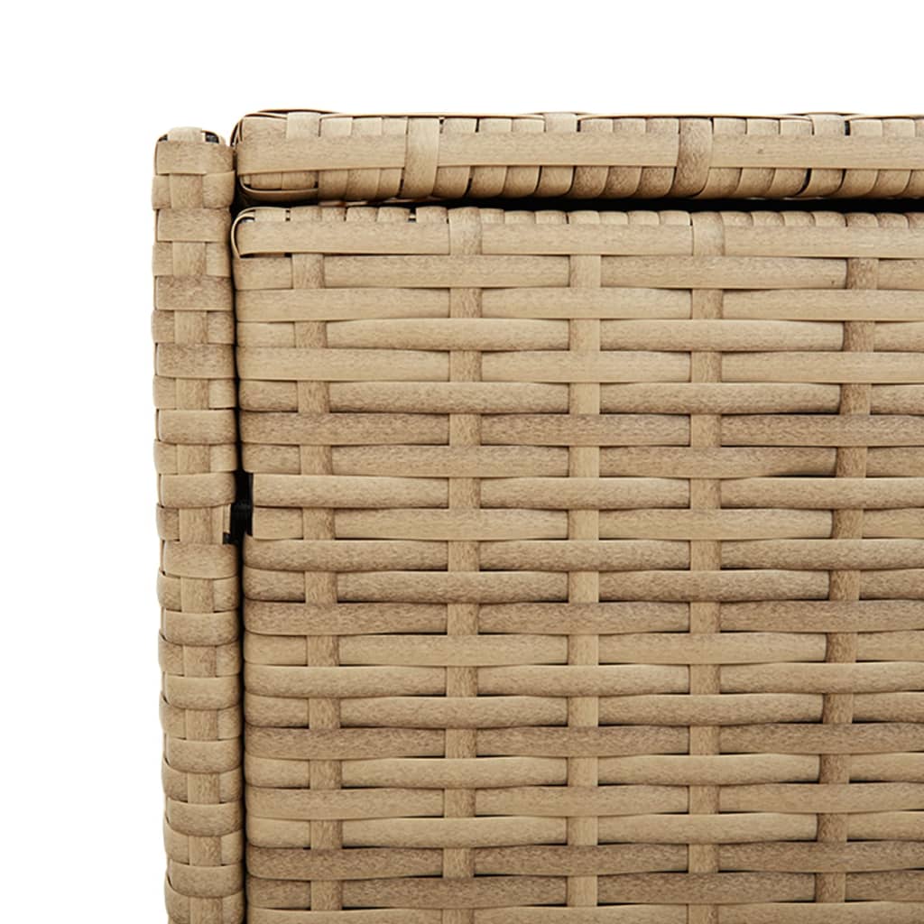 Outdoor Patio Poly Rattan 283L Garden Storage Box With Wheels Cushion Boxes