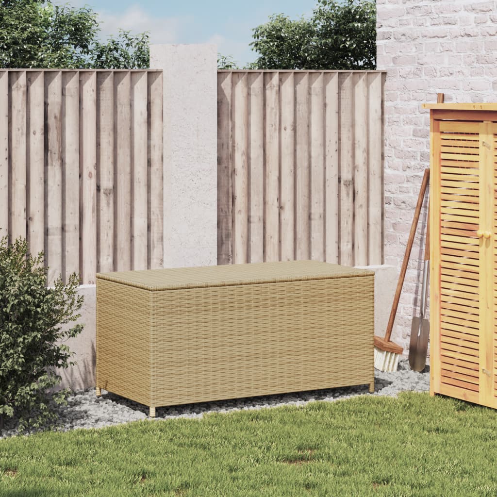Outdoor Patio Poly Rattan 190L Garden Storage Box Cushion Boxes Cabinet Unit