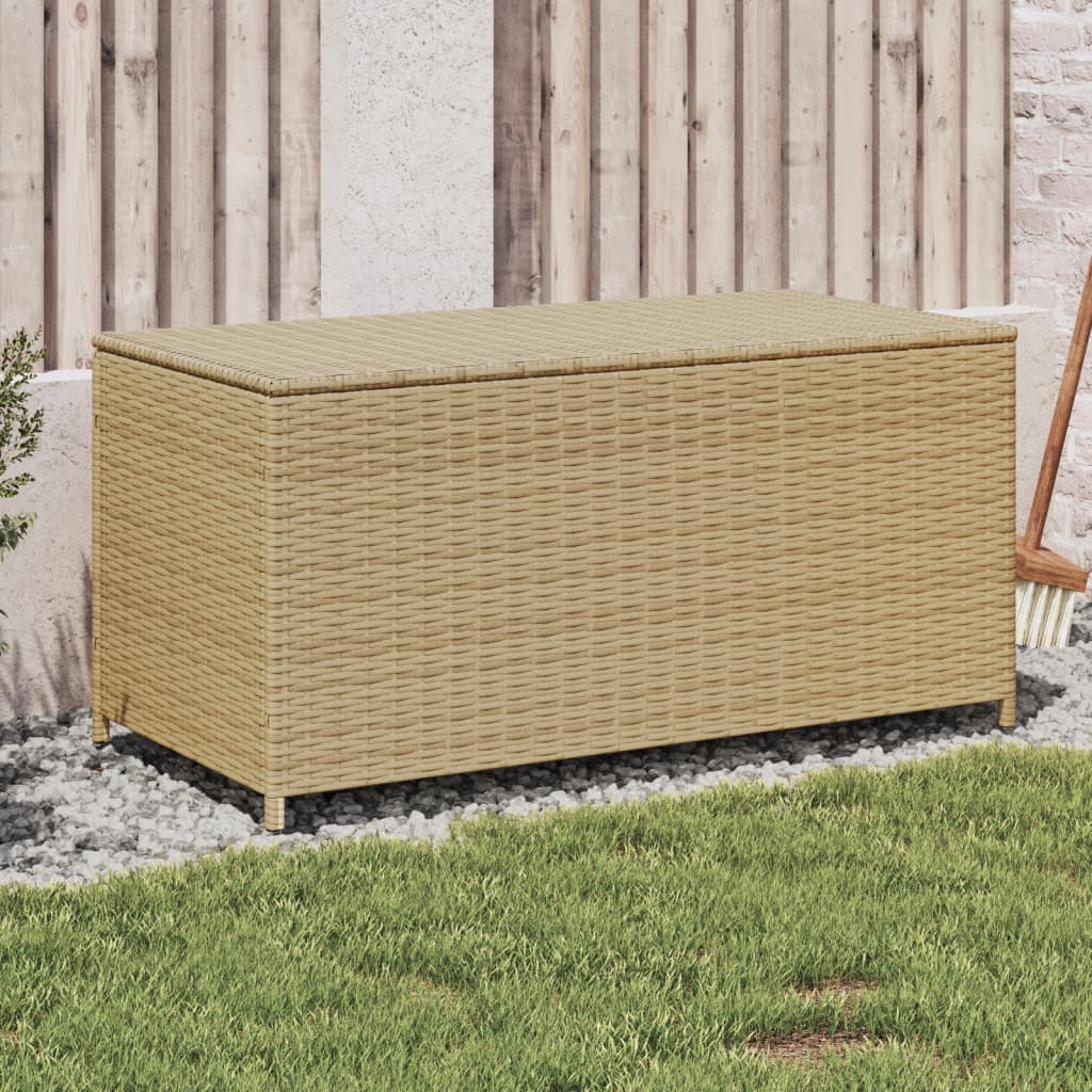 Outdoor Patio Poly Rattan 190L Garden Storage Box Cushion Boxes Cabinet Unit